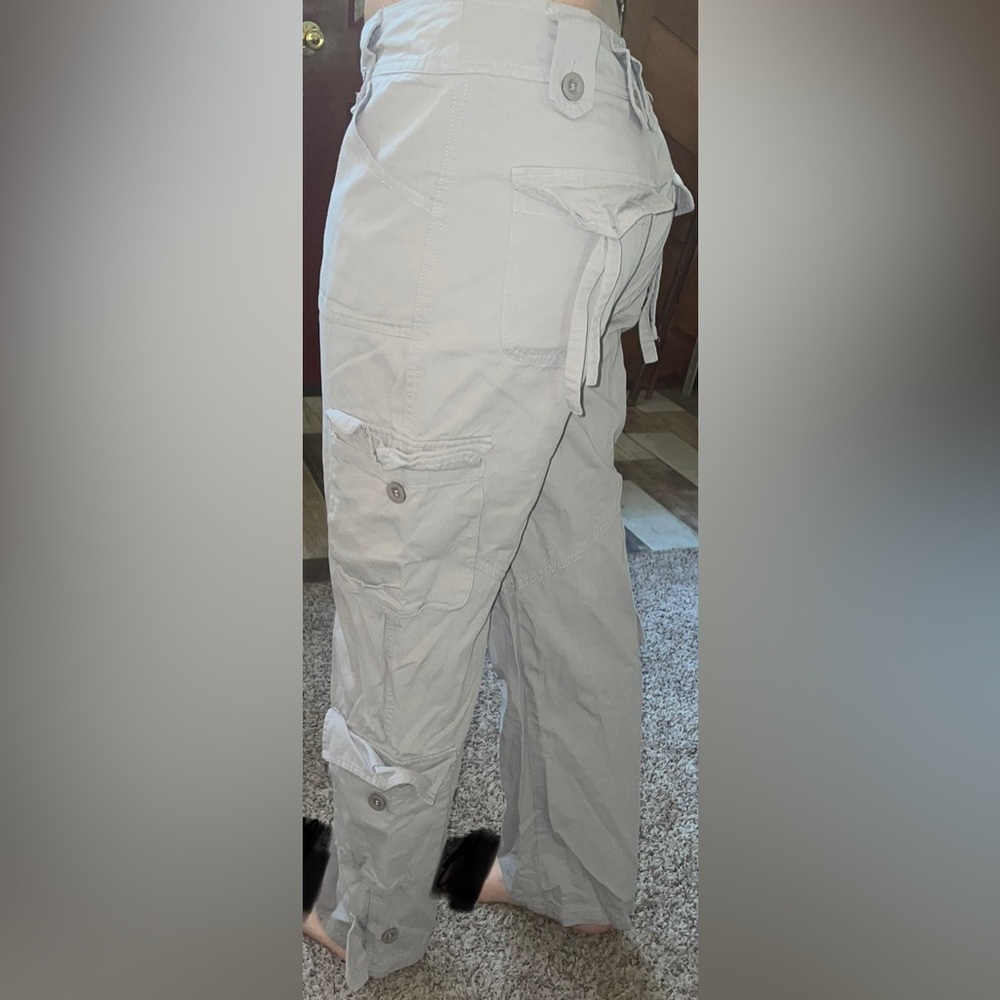 y2k grey cargo pants low rise